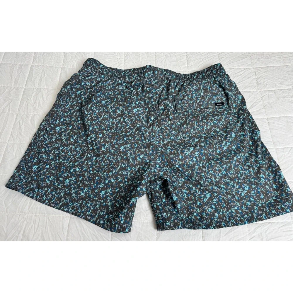 Coastal Shorts Blue Floral Beachwear Boardshorts Grey Blue Swim Size‎ L